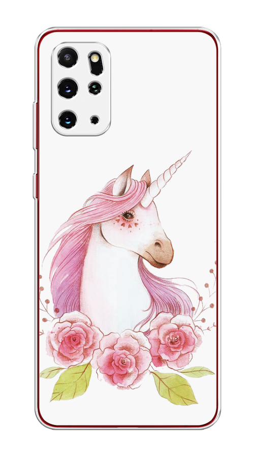 

Чехол на Samsung Galaxy S20 Plus "Единорог цветы", Белый;розовый;серый, 29350-1