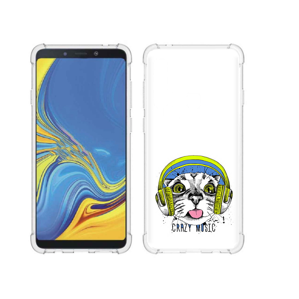 Чехол MyPads Tocco для Samsung Galaxy A9 кошка в наушниках рисунок (PT118683.560.403)