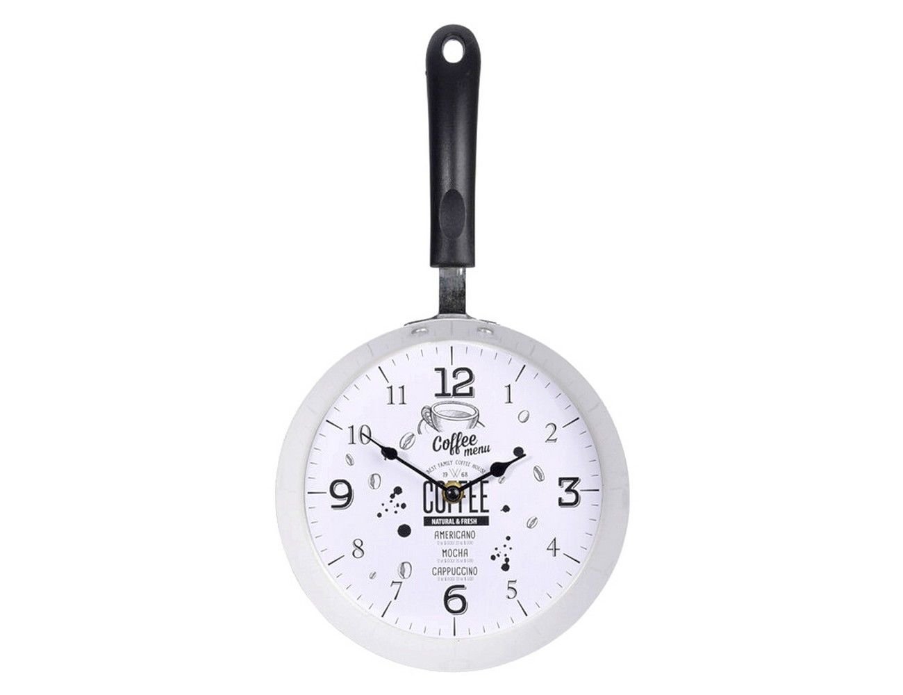 Кухонные настенные часы ВРЕМЯ КОФЕ, белые, 39х21 см, Koopman International