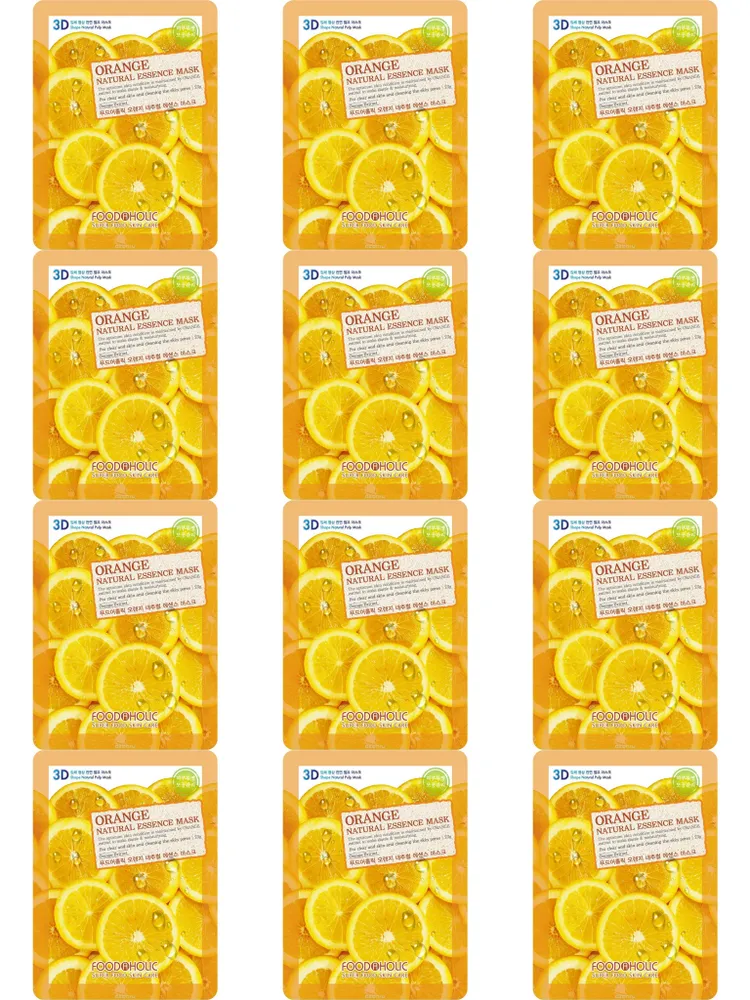 Маска для лица FoodaHolic тканевая 3D Mask Sheet Orange 23 мл 12 шт