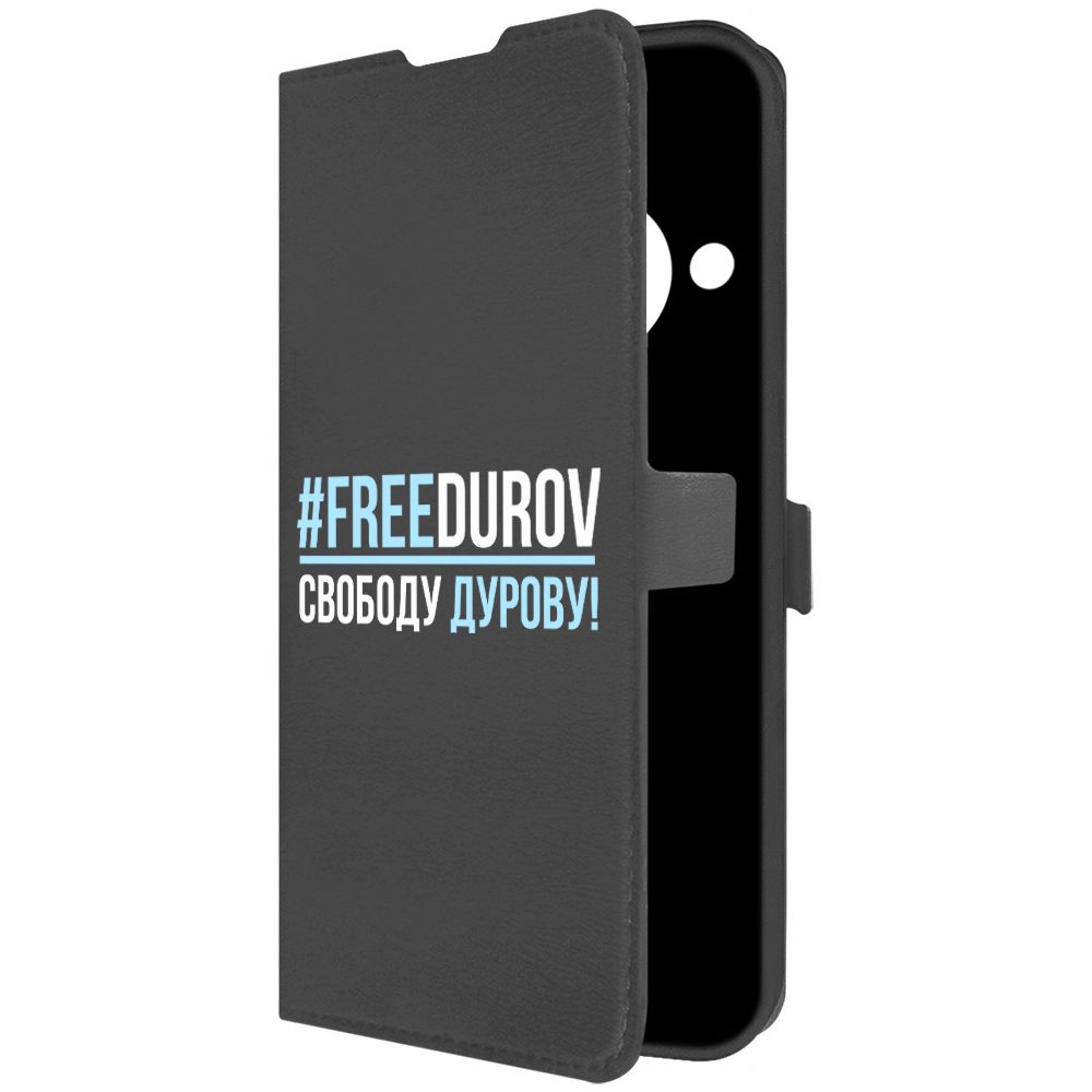 

Чехол-книжка Krutoff Eco Book для Honor X9a Свободу Дурову! (черный)
