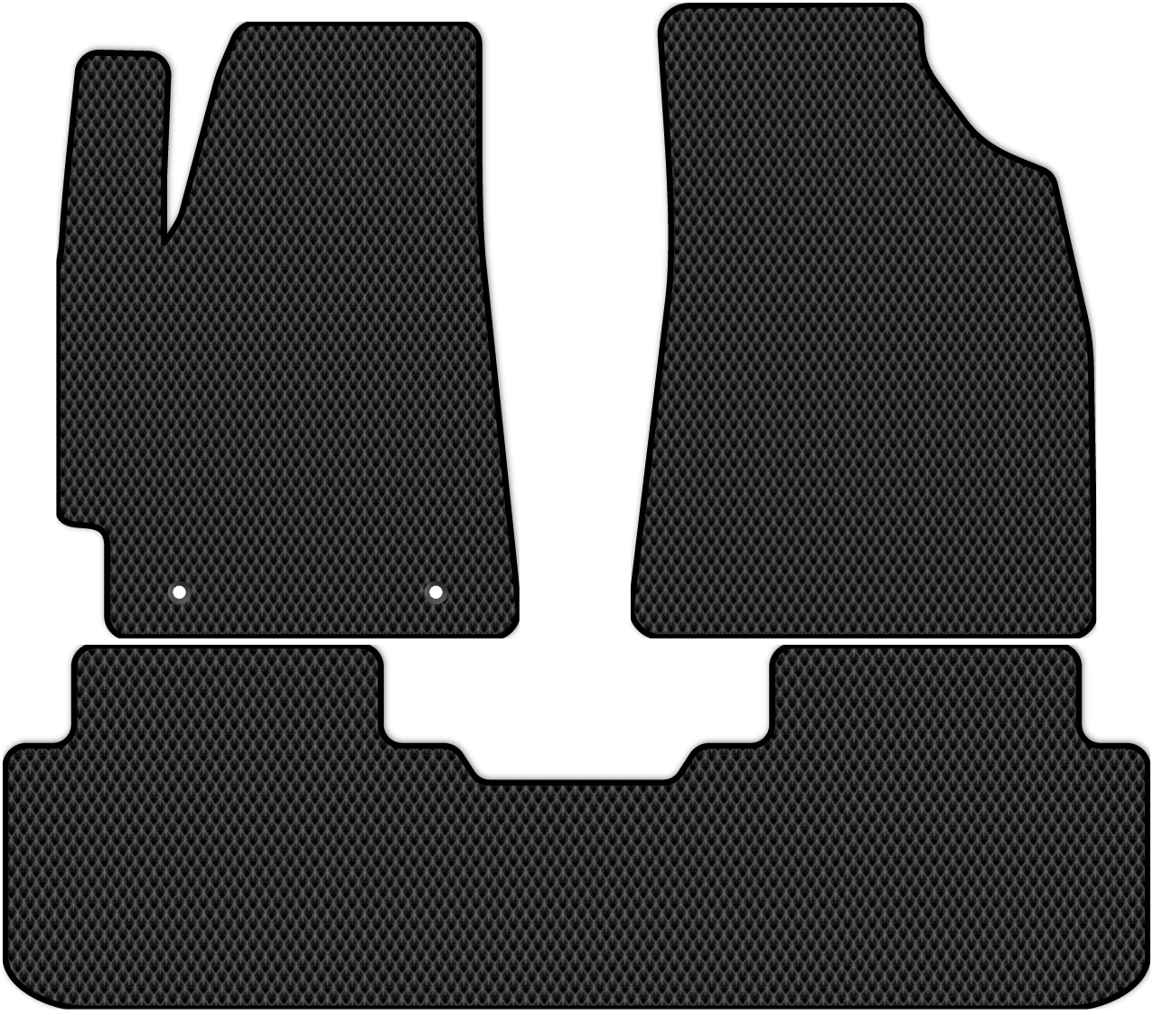 

Коврики ЭВА в салон для Toyota Highlander 2 2007 - 2013, 3 шт. черный, 4825-W3YL-H