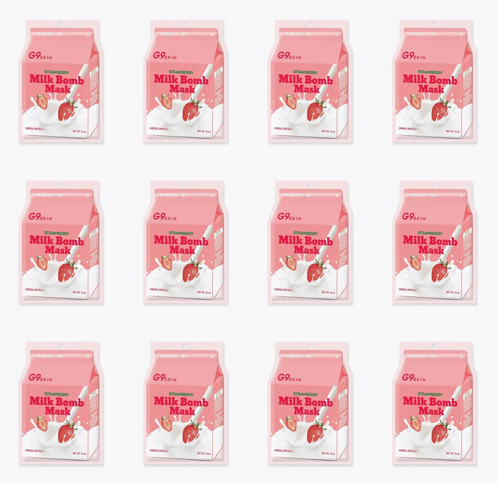 

Маска для лица G9SKIN тканевая Strawberry 25 мл 12 шт