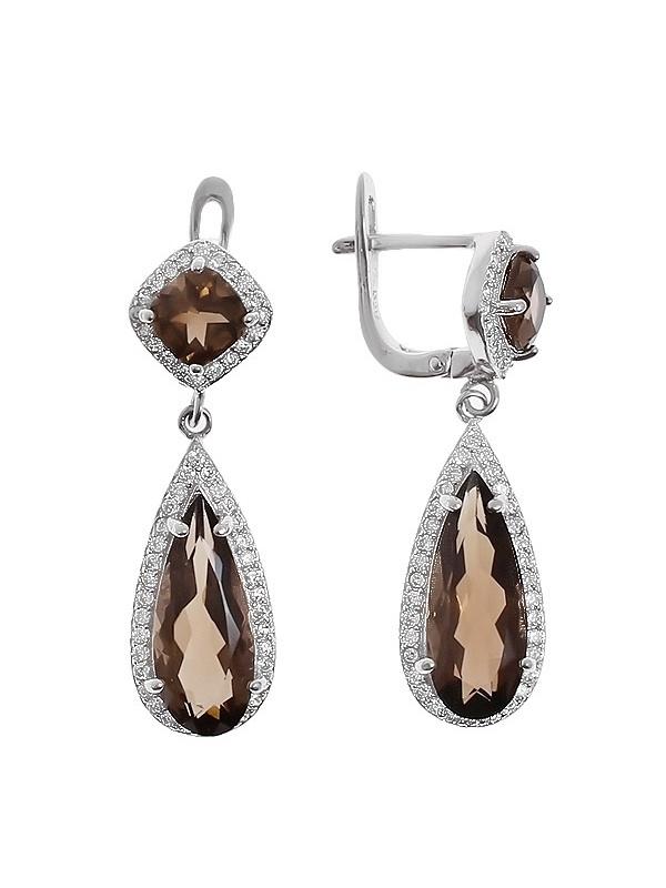 

Серьги из серебра с раухтопазом Balex Jewellery 2405936744, 2405936744