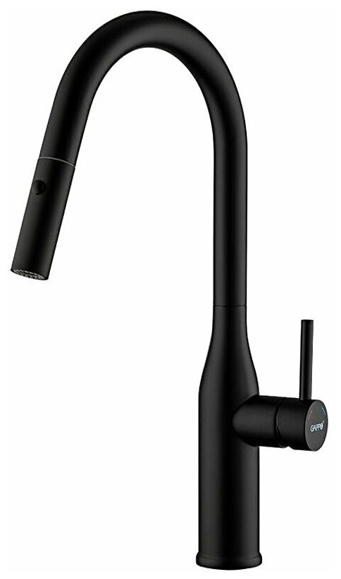 Смеситель для кухни Gappo с выдвижной лейкой G4398-46 черный ручной душ gappo