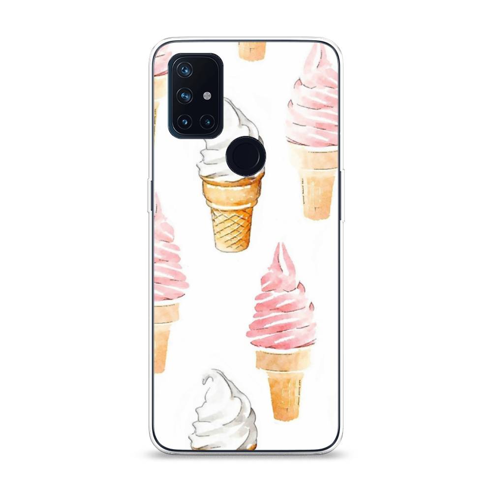 

Чехол Awog на OnePlus Nord N10 / ВанПлас Nord N10 "Нарисованное мороженое", Белый;розовый, 152350-10