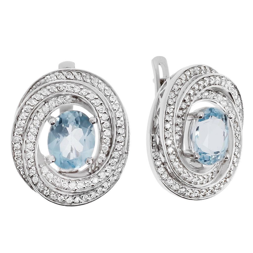 

Серьги из серебра с топазом Balex Jewellery 2405935692, 2405935692