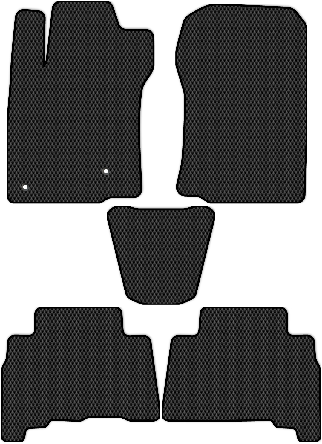 

Коврики ЭВА в салон для Toyota Land Cruiser Prado 4 (J150) 2009 - 2013, 5 шт. черный, 4824-S5YLT-H