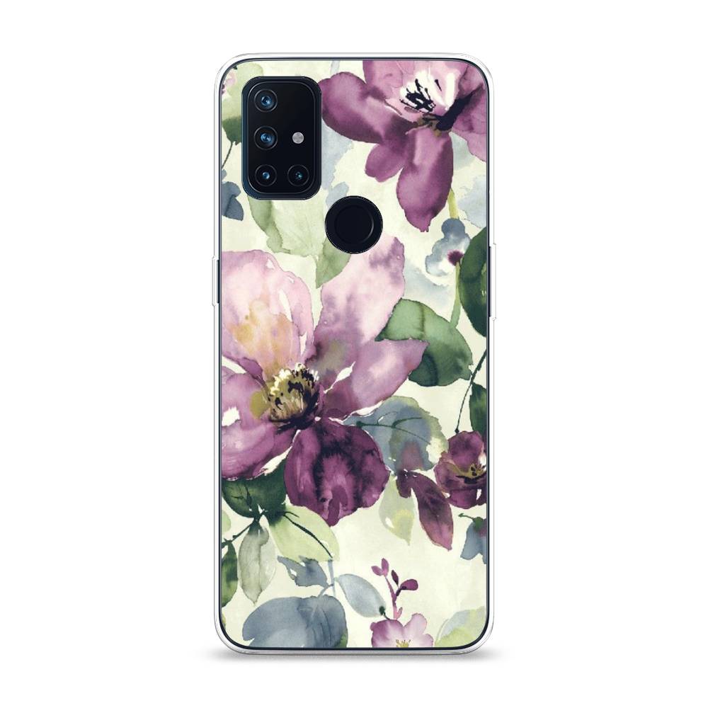 

Чехол Awog на OnePlus Nord N10 / ВанПлас Nord N10 "Сиреневые цветы-акварель", Фиолетовый, 152350-10