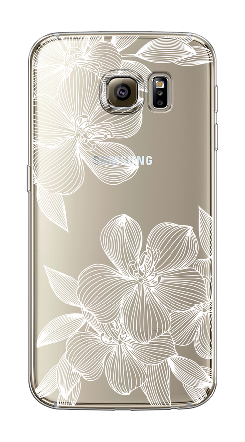 

Чехол на Samsung Galaxy S6 edge "Крокус", Белый;прозрачный, 24450-1