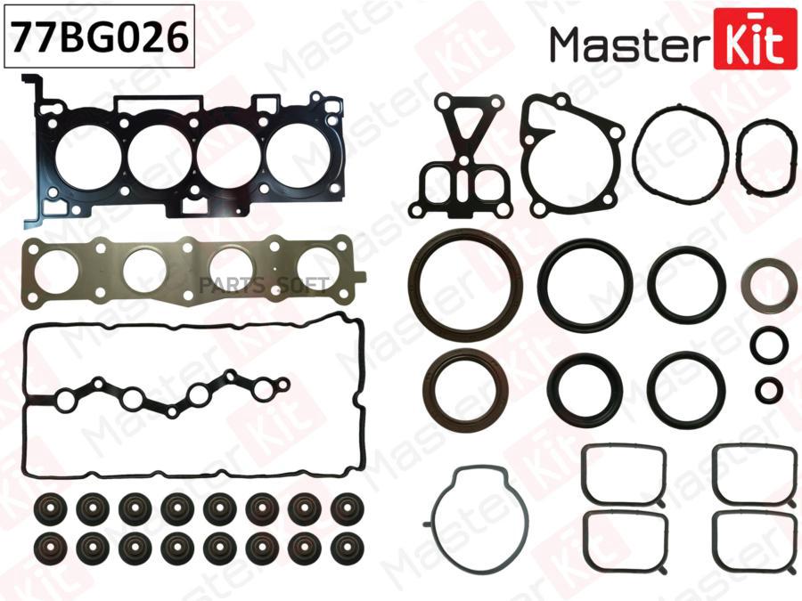 

MASTERKIT 77BG026 Верхний комплект прокладок ГБЦ Hyundai NF / Kia Optima (G4KD) 2.0i