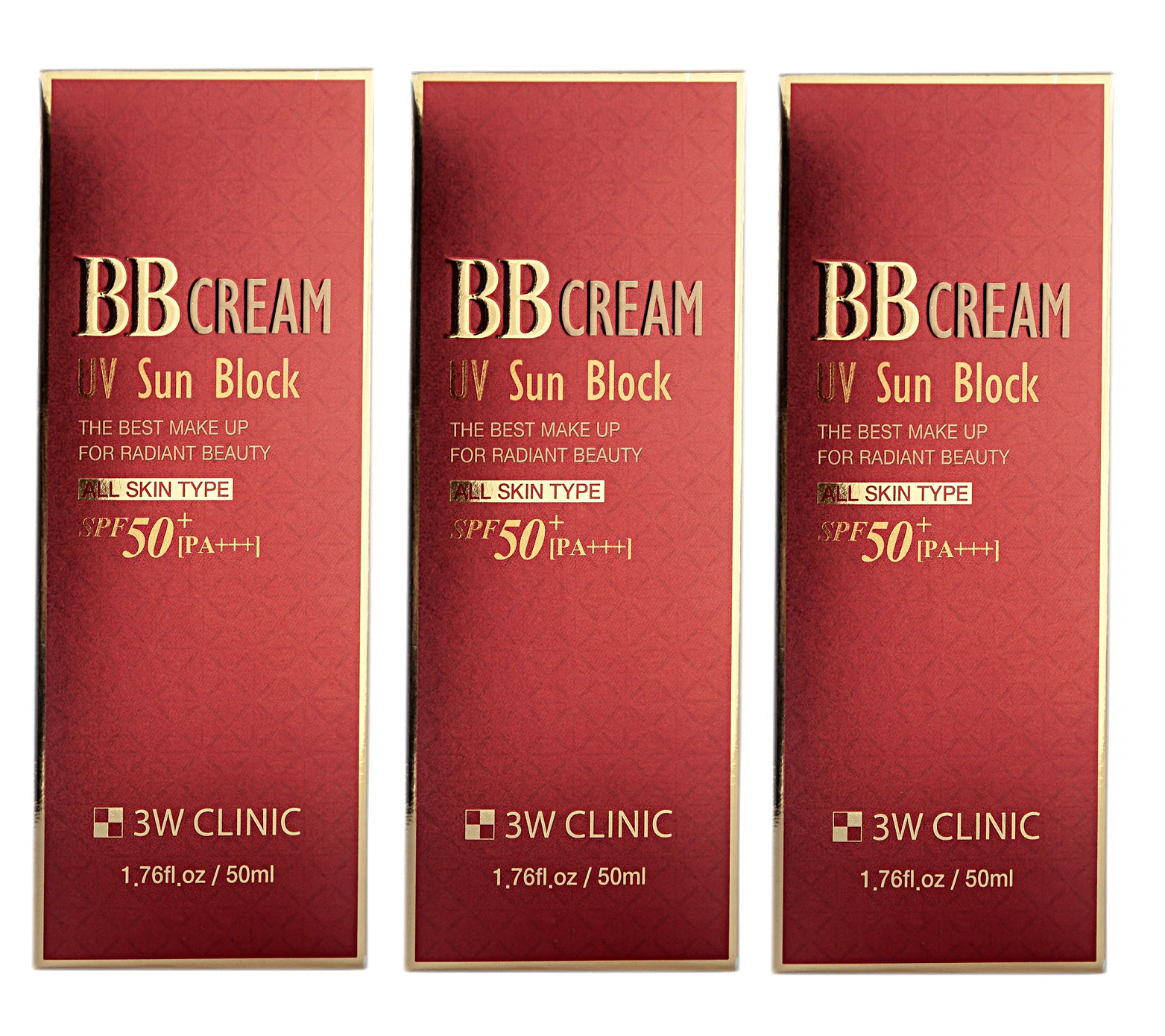 BB-крем 3W Clinic Uv Sun Block BB Cream солнцезащитный 50 мл 3 шт