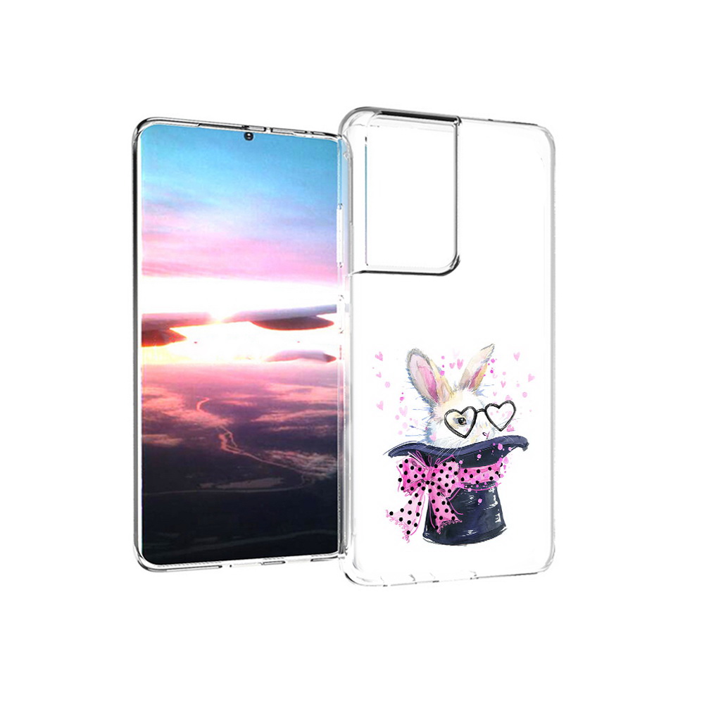 Чехол MyPads Tocco для Samsung Galaxy S21 Ultra кролик в шляпе (PT157307.497.418)