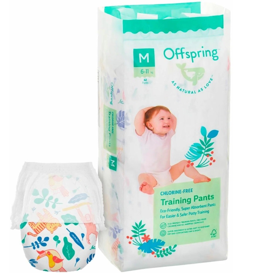 Подгузники-трусики Offspring Джунгли M 6-11 кг 42 шт 2119₽