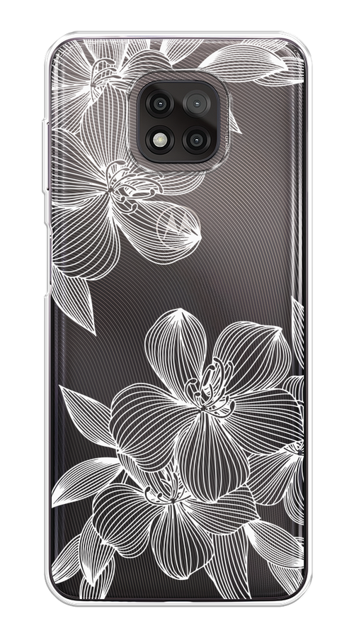 

Чехол на Motorola Moto G Power 2021 "Крокус", Белый;прозрачный, 242750-1