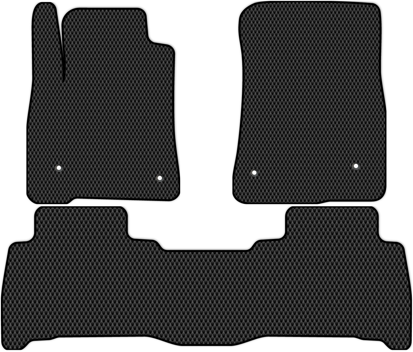 

Коврики ЭВА в салон для Toyota Land Cruiser 11 (200) 2007 - 2012, 3 шт. черный, 4821-S3YL-H