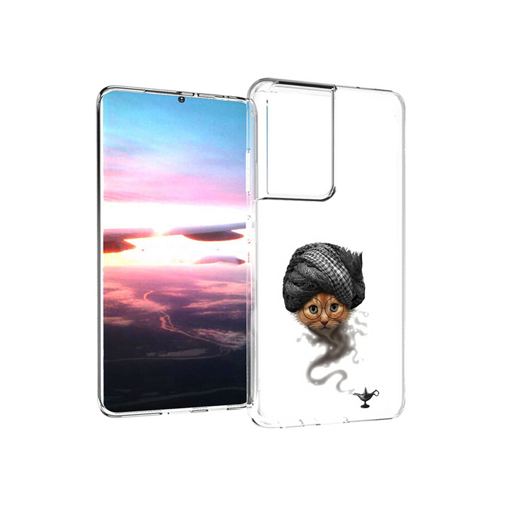 

Чехол MyPads Tocco для Samsung Galaxy S21 Ultra кот джин (PT157307.497.398), Прозрачный, Tocco