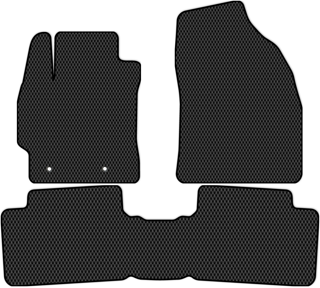 

Коврики ЭВА в салон для Toyota Corolla 10 2006 - 2013 задний цельный, 3 шт. черный, 4814-W3YL-H