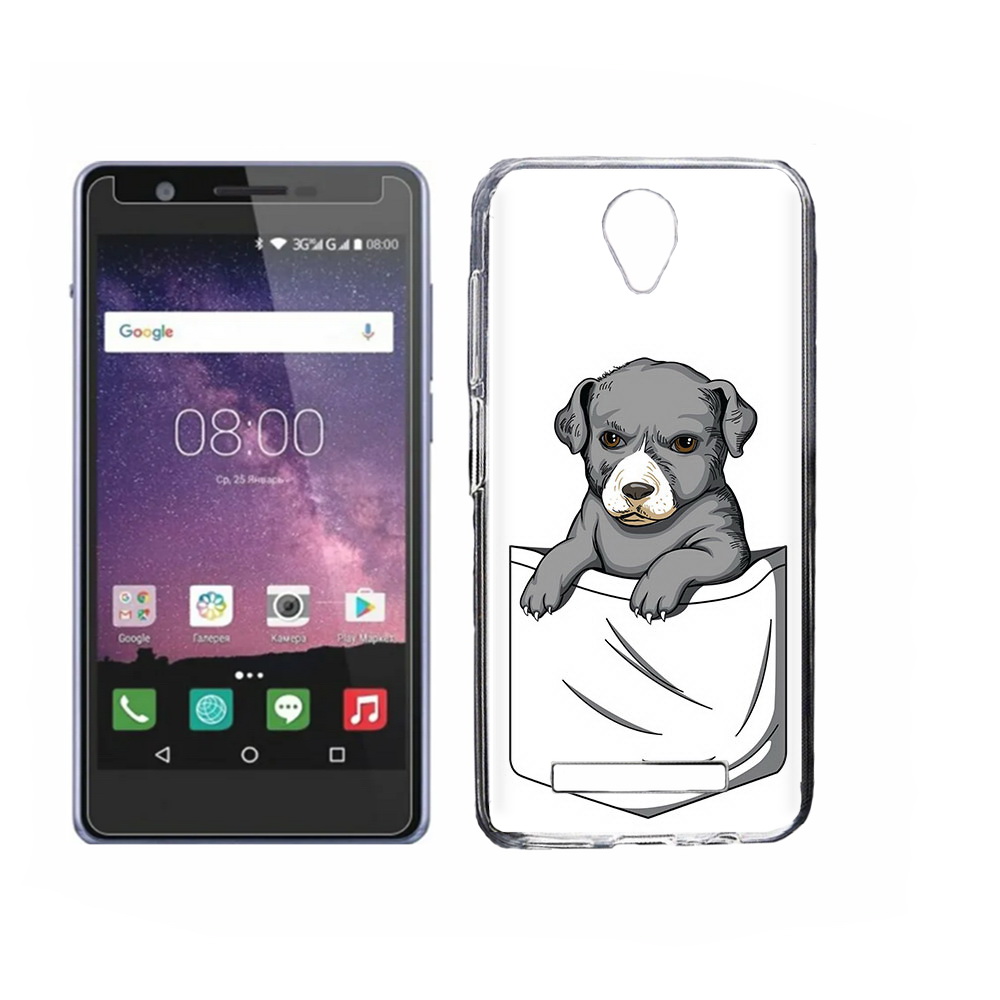 

Чехол MyPads Tocco для Philips S318 собачка в кармане, Прозрачный, Tocco