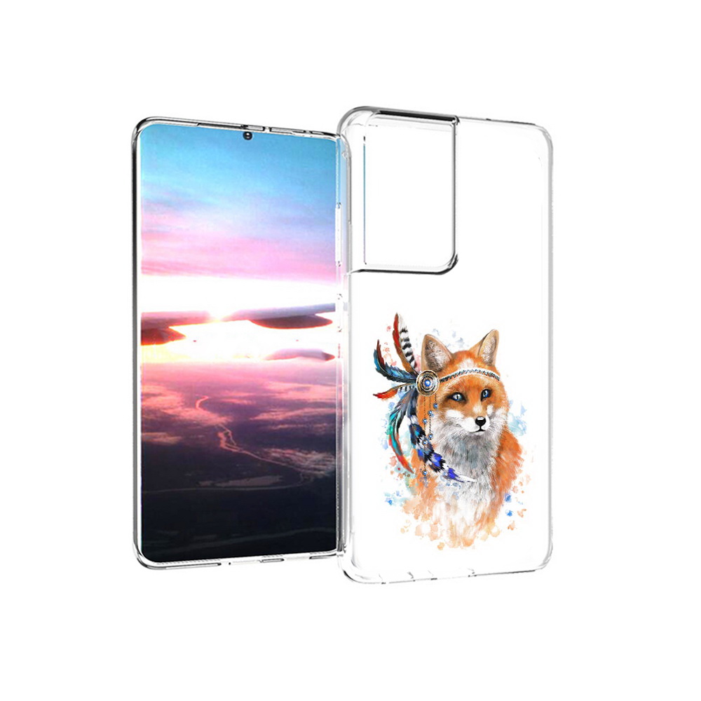 

Чехол MyPads Tocco для Samsung Galaxy S21 Ultra инду лиса (PT157307.497.377), Прозрачный, Tocco