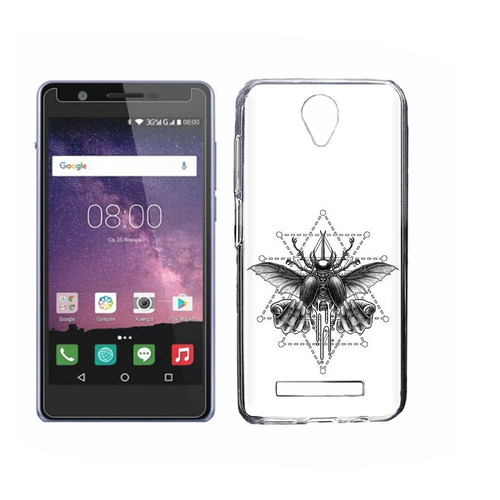 

Чехол MyPads Tocco для Philips S318 скарабей, Прозрачный, Tocco