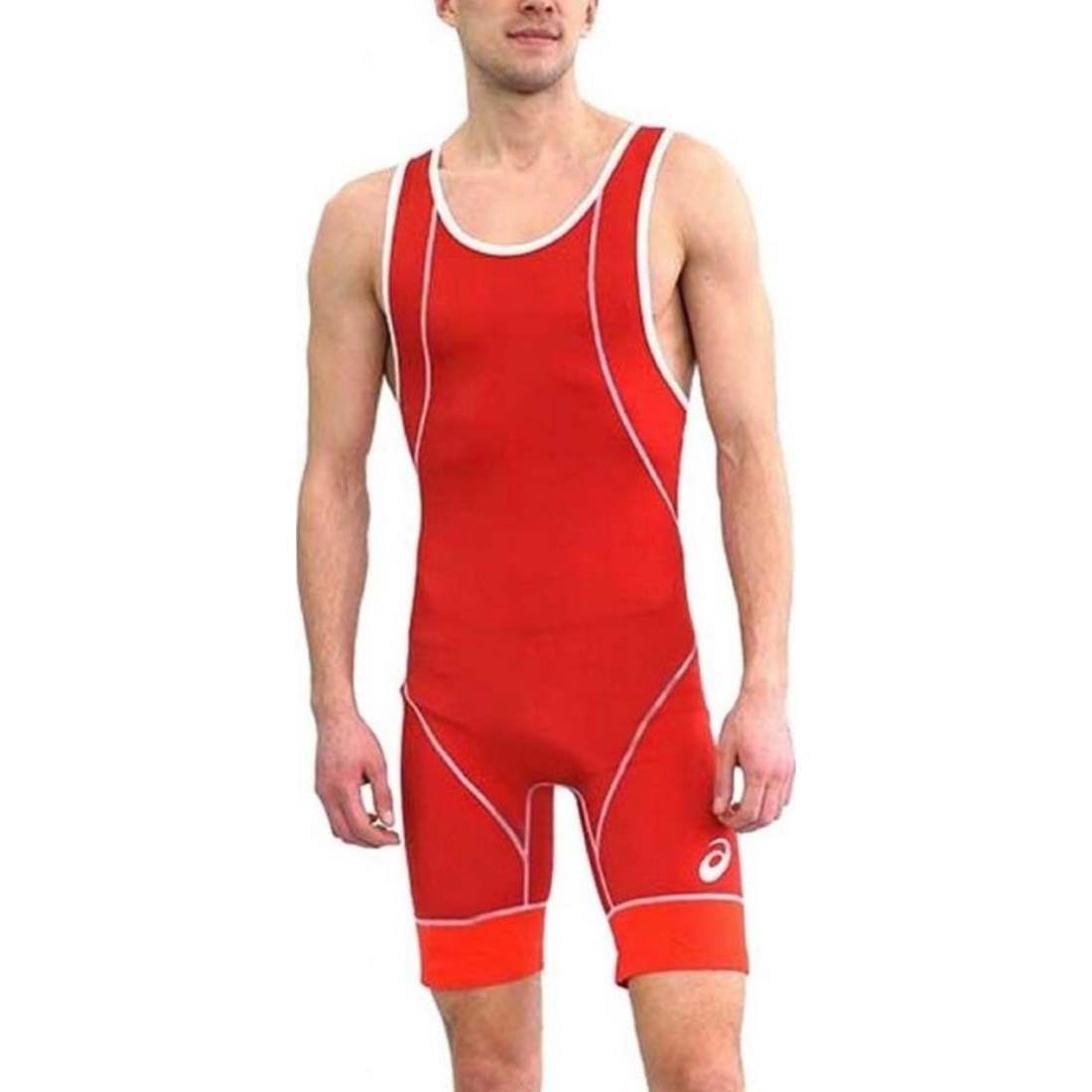 

Трико борцовское мужское ASICS 2084A001 0023 WRESTLING SUIT красный полиэстер S, 2084A0010023