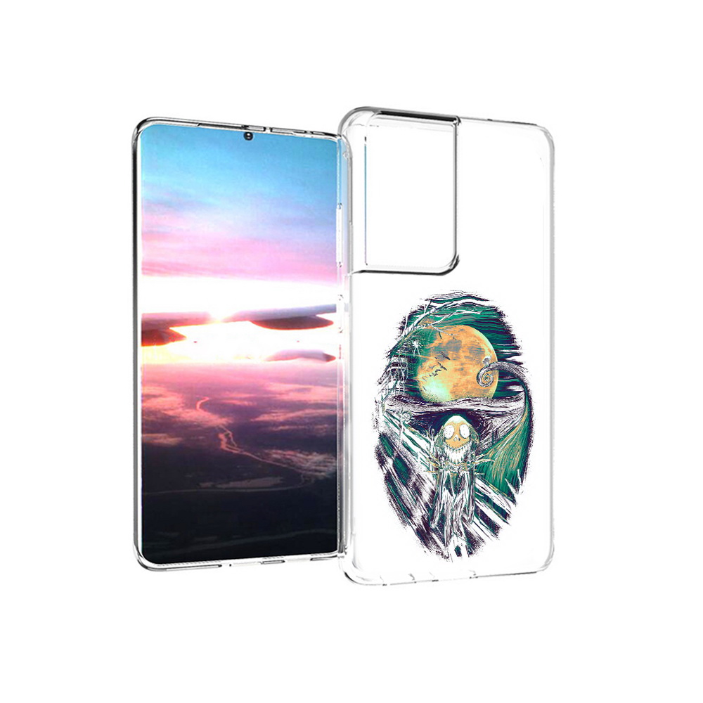 

Чехол MyPads Tocco для Samsung Galaxy S21 Ultra зубастое существо абстракция, Прозрачный, Tocco