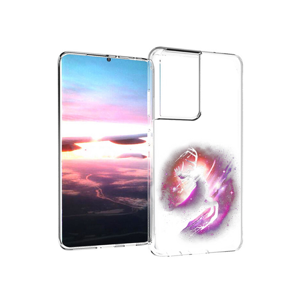 

Чехол MyPads Tocco для Samsung Galaxy S21 Ultra звездный олень (PT157307.497.354), Прозрачный, Tocco