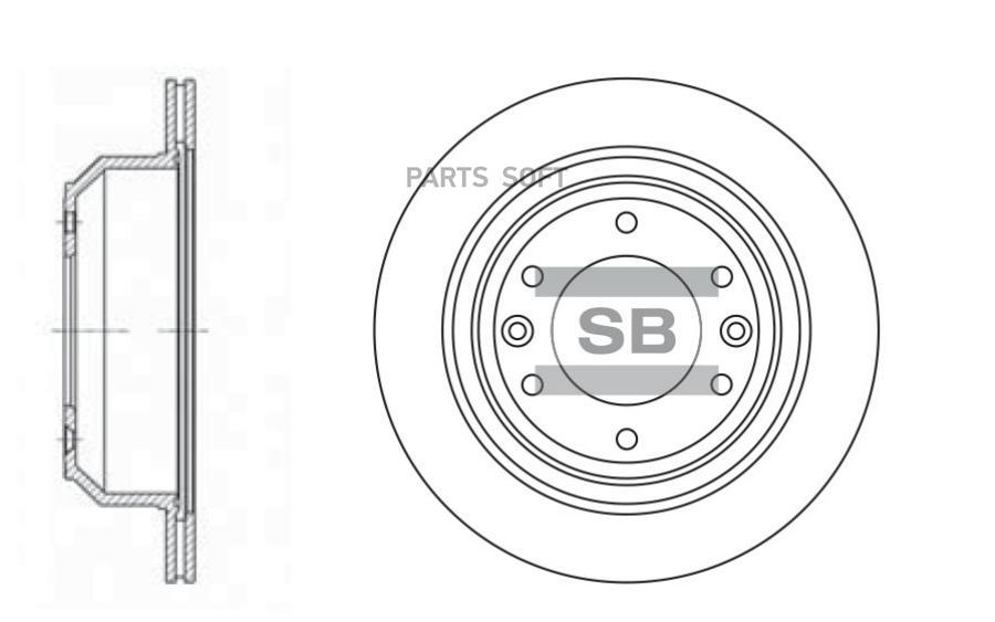 

Тормозной диск Sangsin brake комплект 1 шт. SD1032