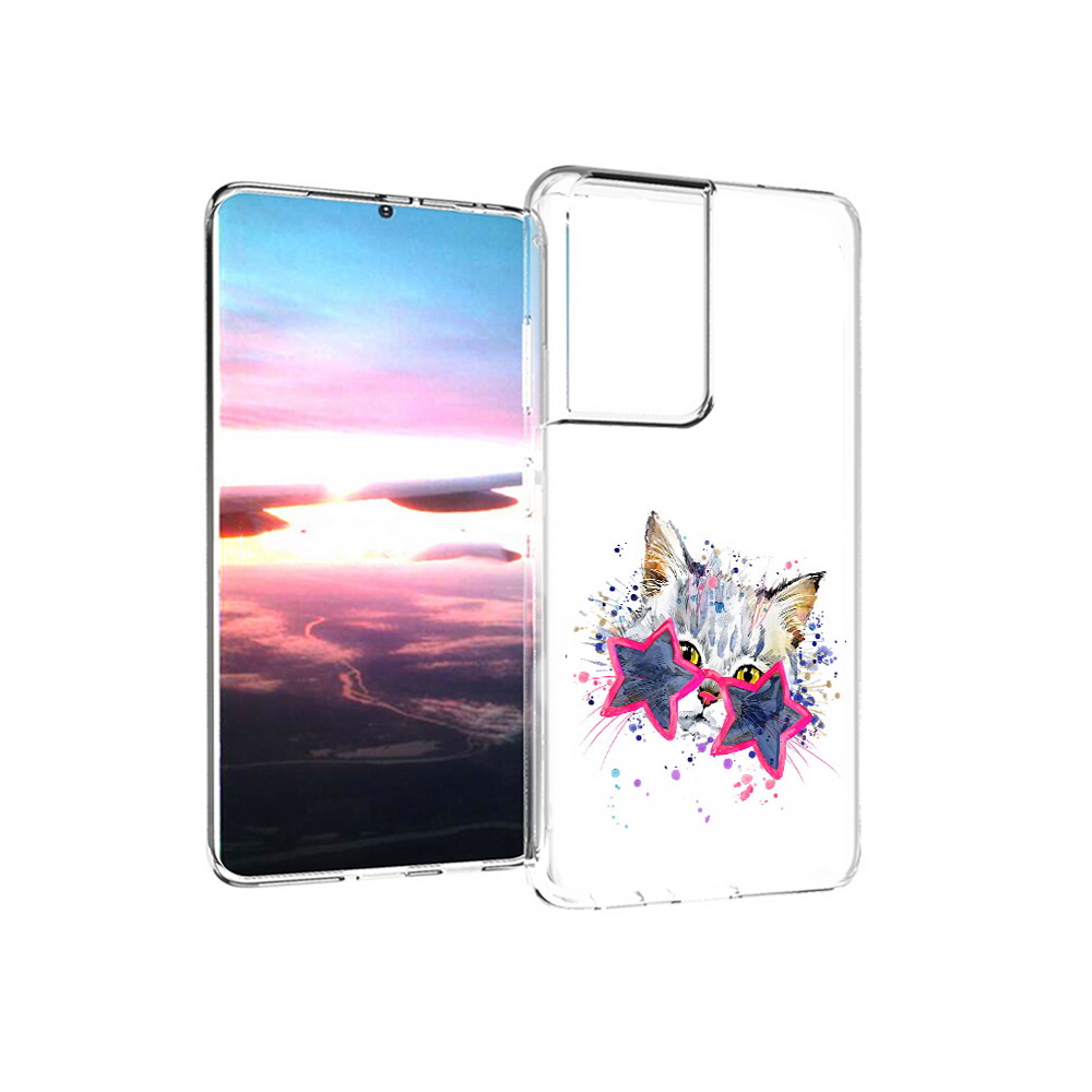 

Чехол MyPads Tocco для Samsung Galaxy S21 Ultra звездные очки (PT157307.497.353), Прозрачный, Tocco