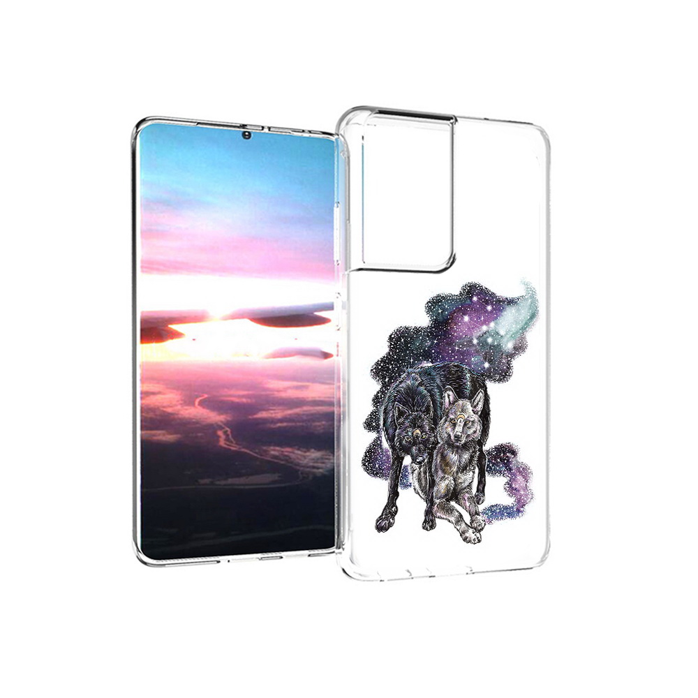 

Чехол MyPads Tocco для Samsung Galaxy S21 Ultra звездные волки (PT157307.497.352), Прозрачный, Tocco