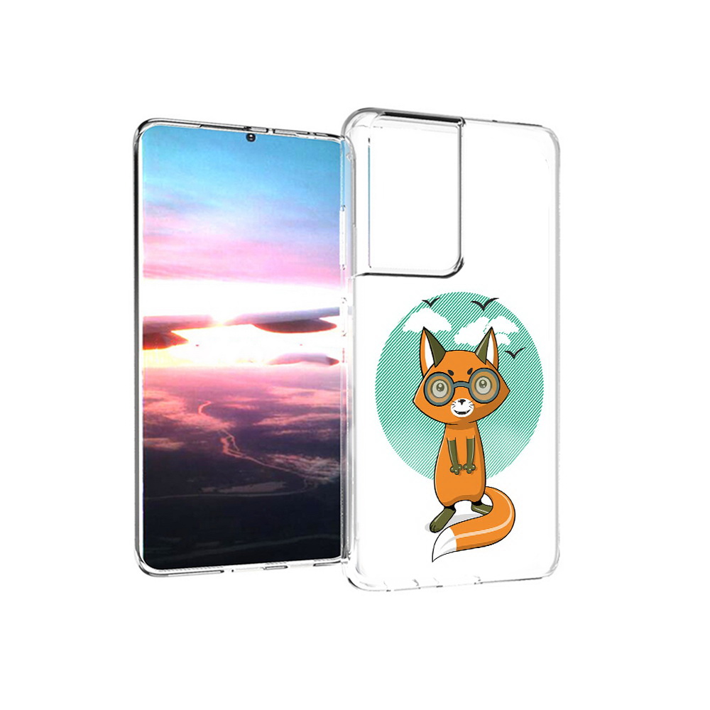 

Чехол MyPads Tocco для Samsung Galaxy S21 Ultra задумчивая лиса (PT157307.497.348), Прозрачный, Tocco