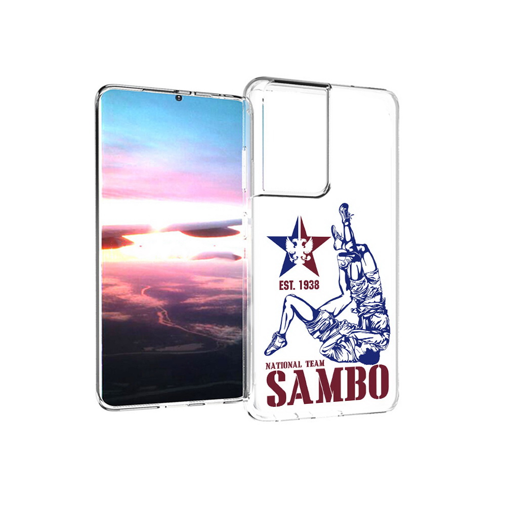 

Чехол MyPads Tocco для Samsung Galaxy S21 Ultra единоборства самбо (PT157307.497.344), Прозрачный, Tocco