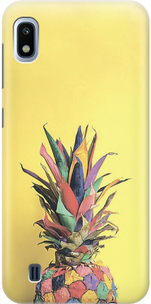 

Силиконовый чехол на Samsung Galaxy A10 "Ананас на желтом", Желтый;синий, 1528