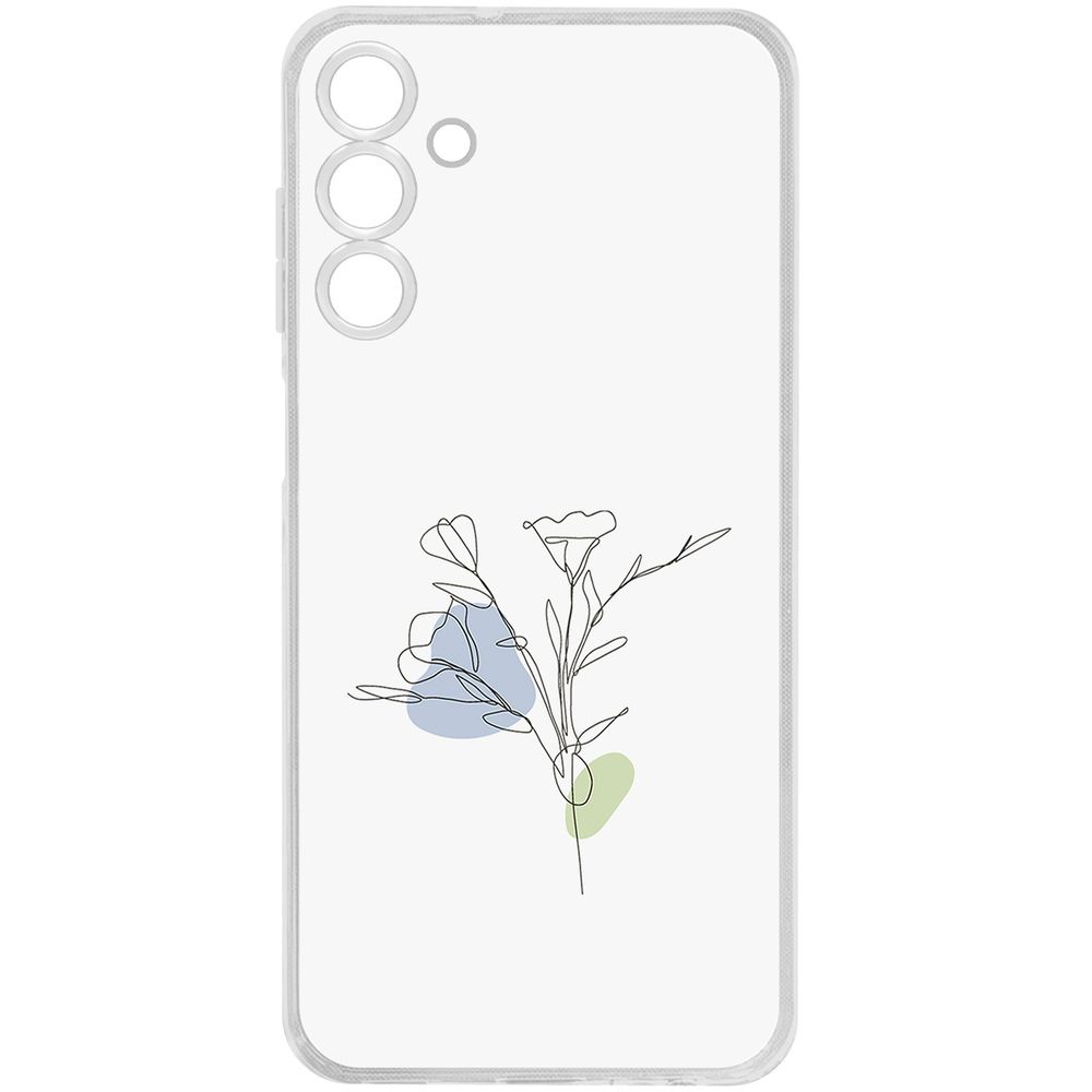 

Чехол-накладка Krutoff Clear Case Эустома для Samsung Galaxy M15, Прозрачный