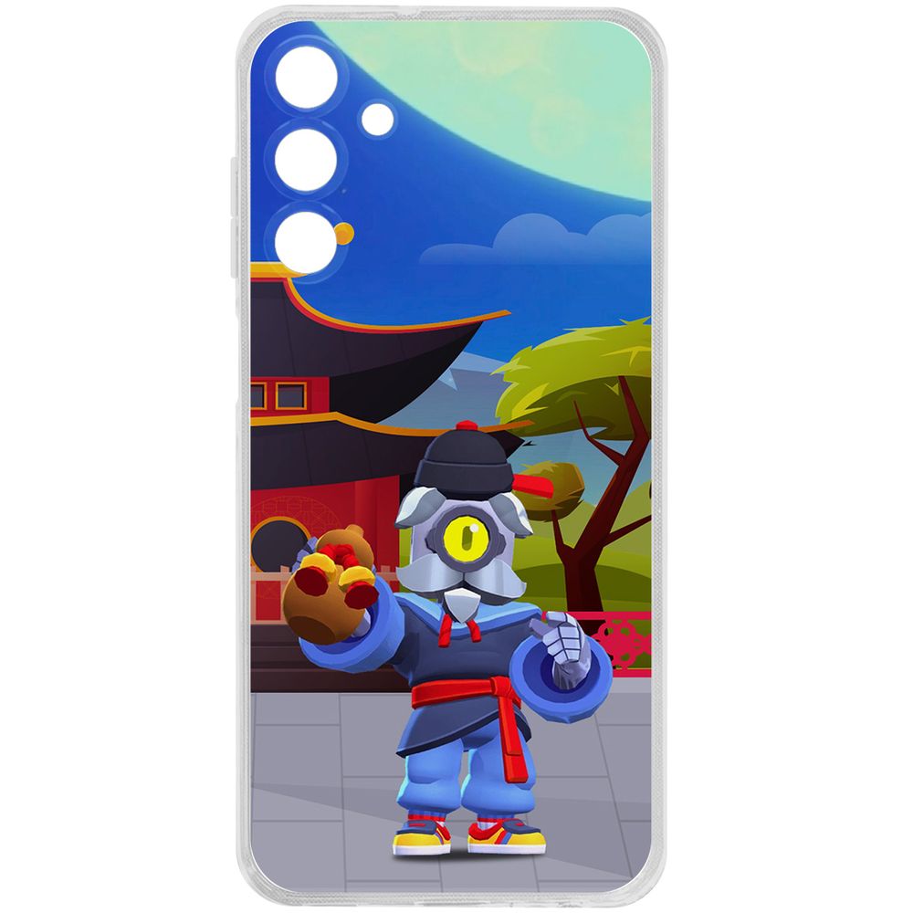 

Чехол-накладка Krutoff Clear Case Brawl Stars-Великий Мастер Барли для Samsung Galaxy M15, Прозрачный