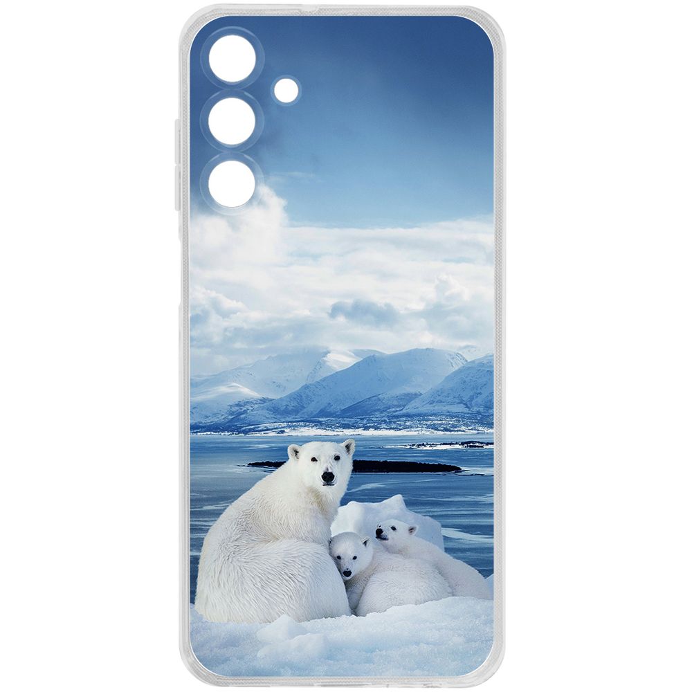 

Чехол-накладка Krutoff Clear Case Полярные медведи для Samsung Galaxy M15, Прозрачный