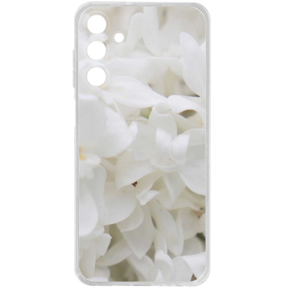 

Чехол-накладка Krutoff Clear Case Белые лилии для Samsung Galaxy M15, Прозрачный
