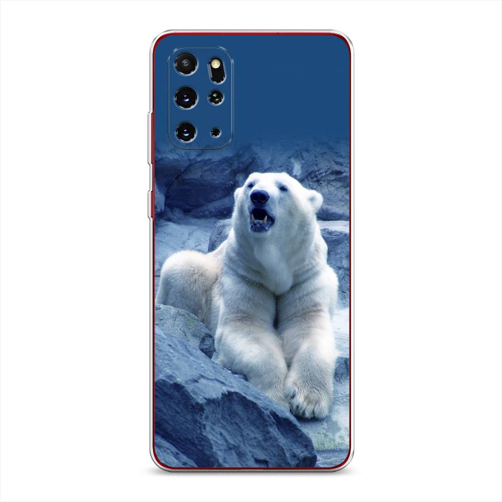 

Чехол на Samsung Galaxy S20 Plus "Белый медведь", Голубой;белый, 29350-1