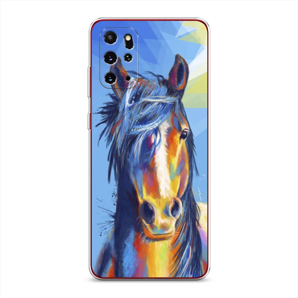 

Чехол на Samsung Galaxy S20 Plus "Лошадь арт 3", Голубой;желтый;синий, 29350-1