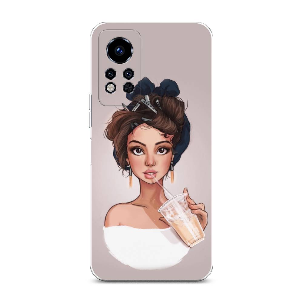 

Чехол на Infinix Note 12i 2022 "Девушка с фраппе", Серый, 3102750-6