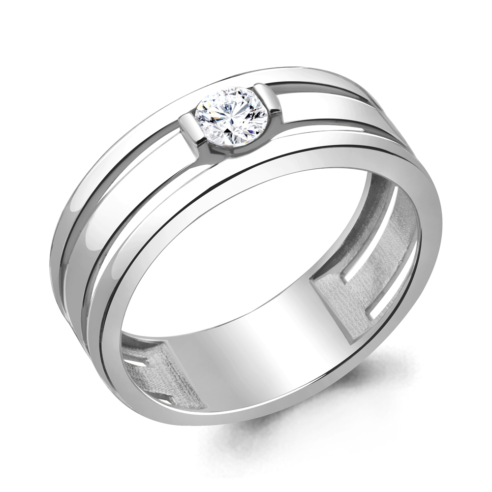 

Кольцо из серебра с фианитом Aquamarine Aquamarine 68665А_925_р р. 19,5, 68665А_925_р
