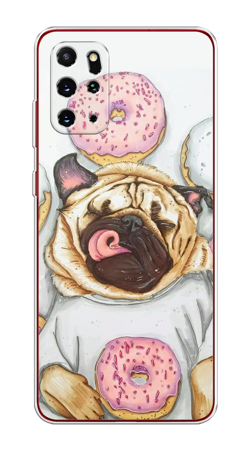 

Чехол на Samsung Galaxy S20 Plus "Счастливый мопс", Розовый;бежевый;коричневый, 29350-1