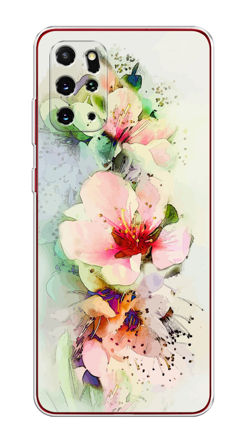 

Чехол на Samsung Galaxy S20 Plus "Нежные цветы", Зеленый;розовый, 29350-2