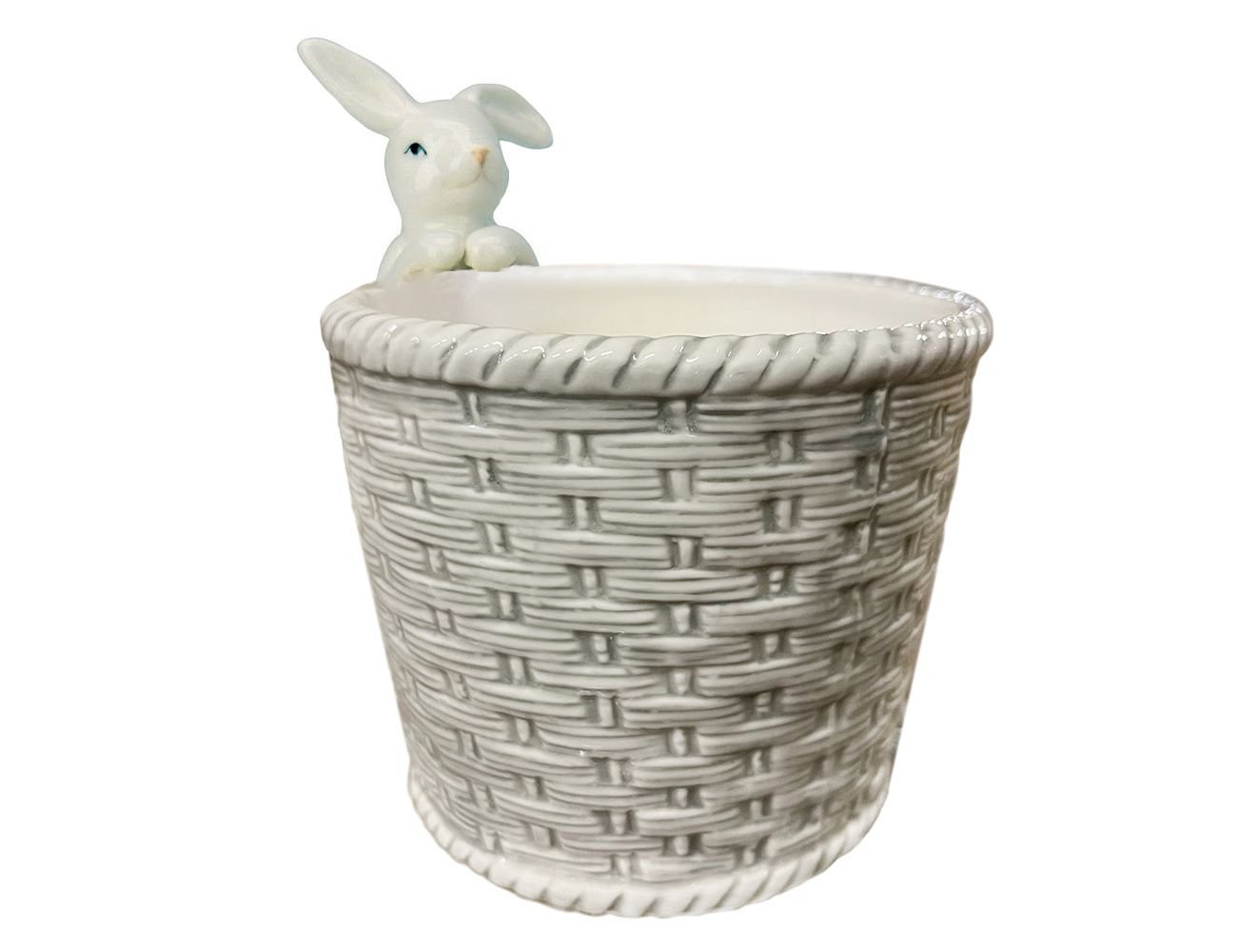Цветочное кашпо Koopman International Кролик-цветовод 252980080-3 1,7 л серый 1 шт.