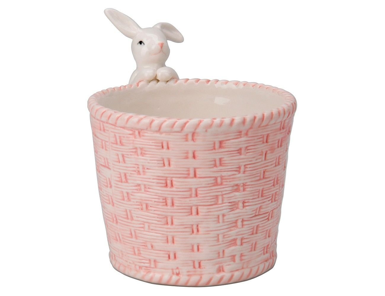 Цветочное кашпо Koopman International Кролик-цветовод 252980080-2 1,7 л розовый 1 шт.