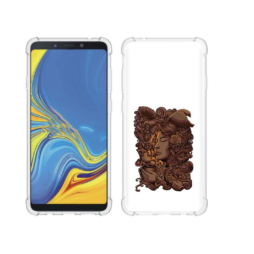 

Чехол MyPads Tocco для Samsung Galaxy A9 девушка с длинными волосами абстракция, Прозрачный, Tocco