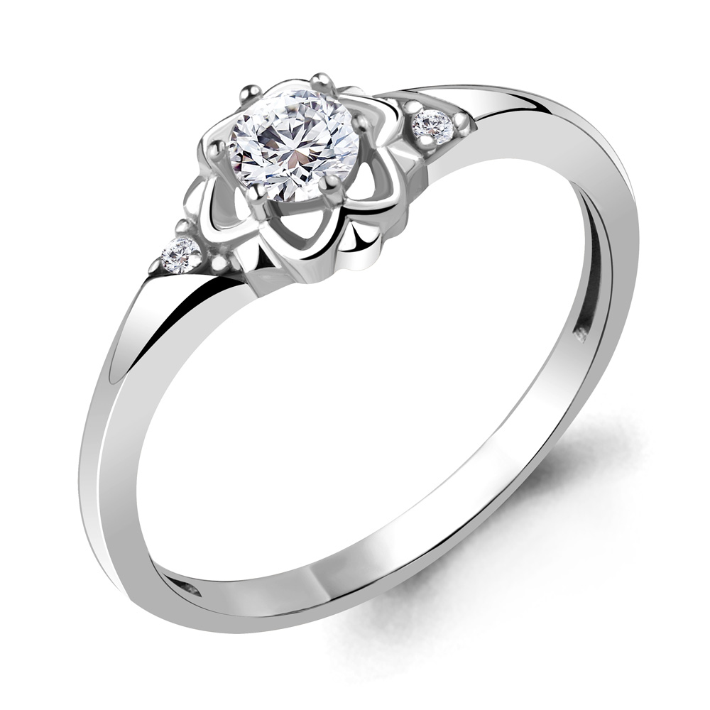 

Кольцо из серебра с фианитом Aquamarine Aquamarine 68647А_925_р р. 18, 68647А_925_р