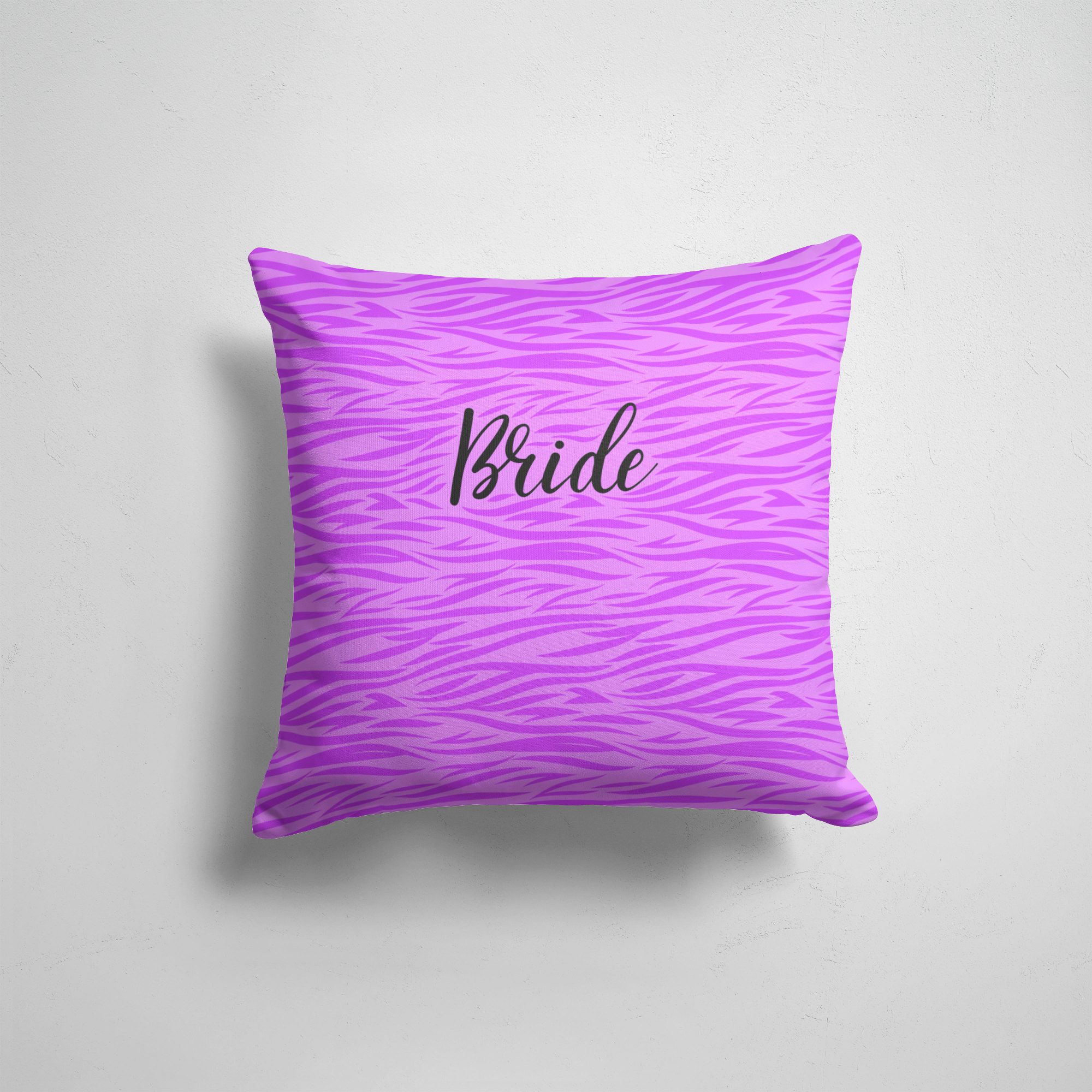 

Подушка декоративная 45х45см Свадьба Девичник Bride purple, Разноцветный