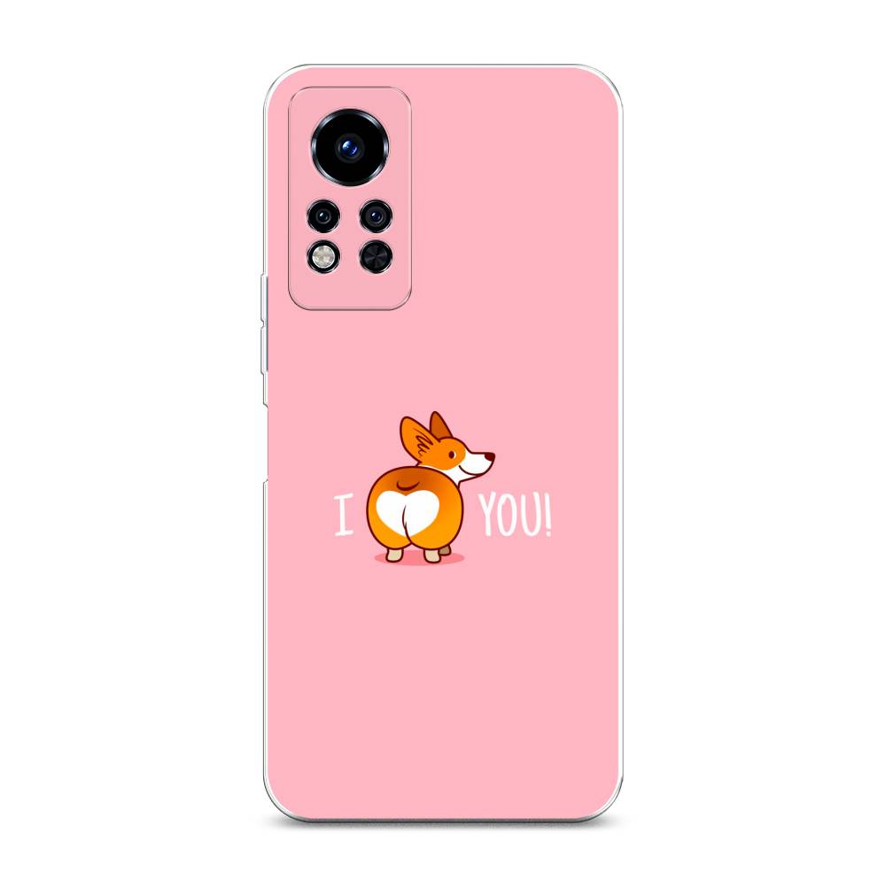 

Чехол на Infinix Note 12i 2022 "Корги I love you", Розовый;коричневый;белый, 3102750-1